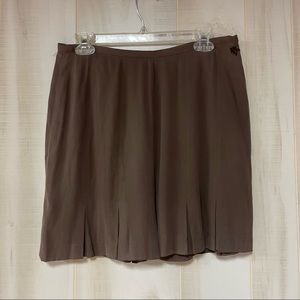 Tommy Bahama Silk Pleated Brown Golf Skirt Sz 10